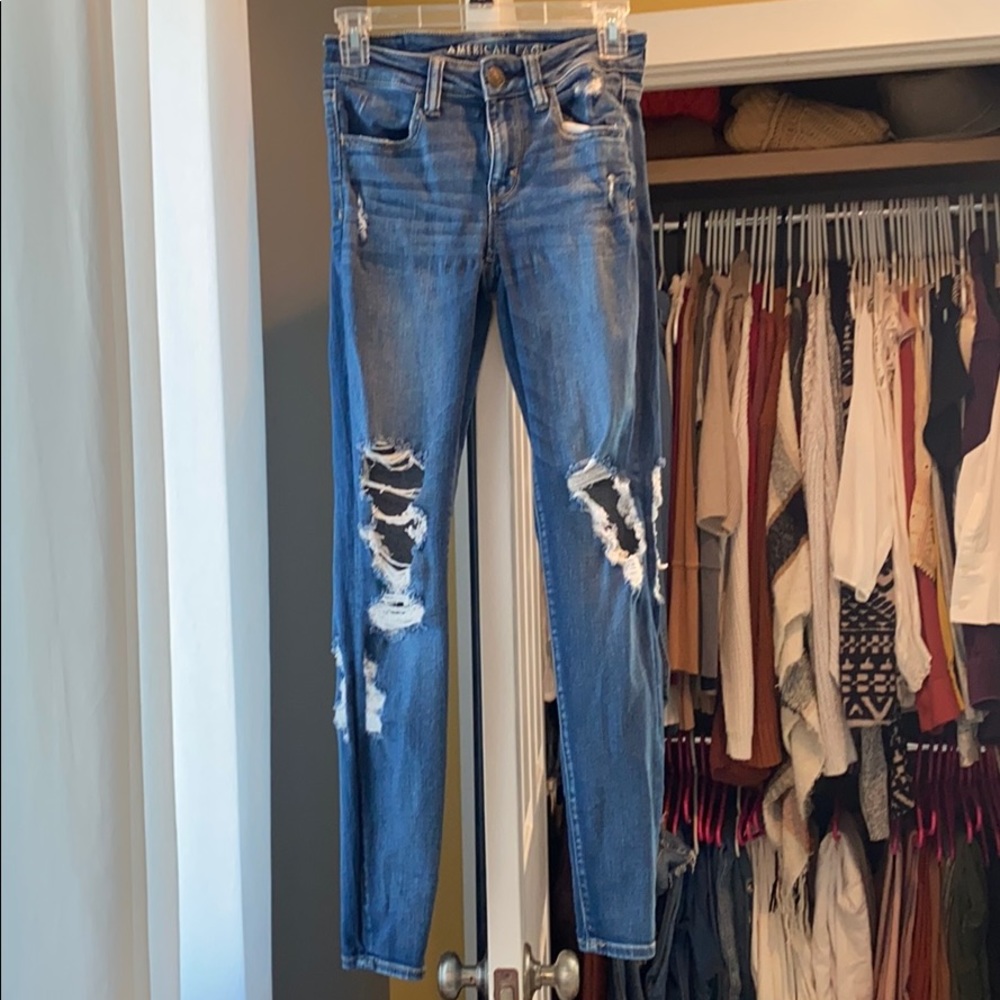 American Eagle Ripped Skinny Jeans